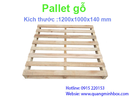 pallet gỗ kích thước 1200x1000x140 mm